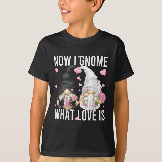 Funny Bröllop Gnome par pun Kärlek som säger för G T Shirt (Framsida)