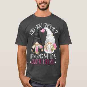 Funny Bröllop Groom Bride Gnome Pun Hanging with M T Shirt