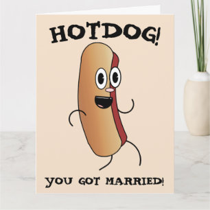 FUNNY BRÖLLOP HOTDOG GRATTISS GREETING CARD KORT