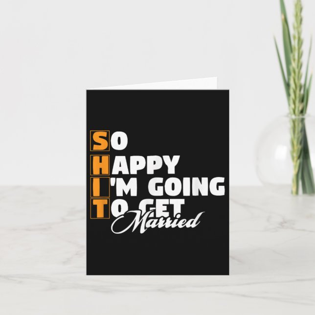 Funny Bröllop Sarcastic Groom Bride Förlovning Wed Kort (Framsida)