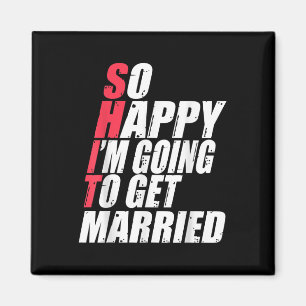 Funny Bröllop Sarcastic Groom Bride Förlovning Wed Magnet