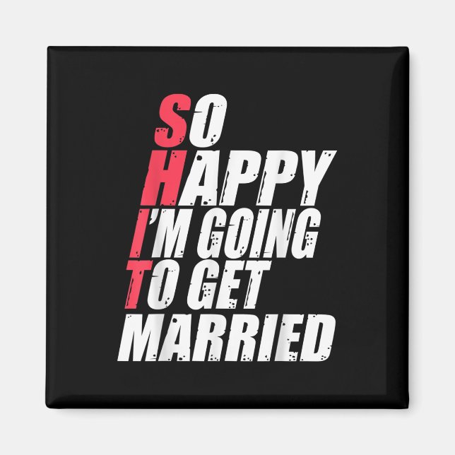Funny Bröllop Sarcastic Groom Bride Förlovning Wed Magnet (Framsidan)