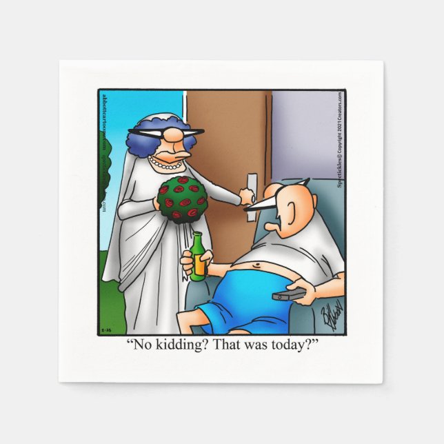 Funny Bröllop / Shower Humor Cocktail Napkins Pappersservett (Framsidan)