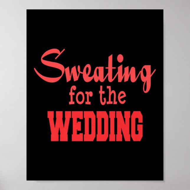 Funny Bröllop Workout Premium - Bride Groom Marria Poster (Framsidan)