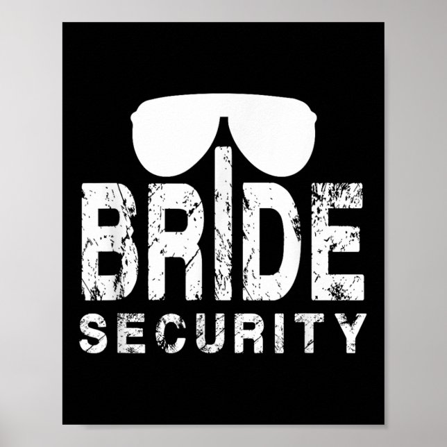 Funny Bröllopsfest Gift Bride Security Ring Beare Poster (Framsidan)