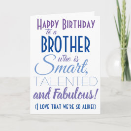 Funny Brother Birthday Kort