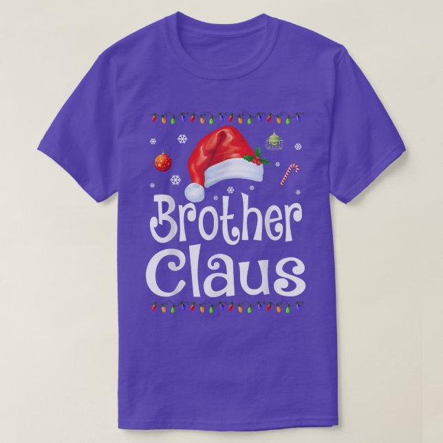 Funny Brother Claus Christmas  Pajamas Santa Gift  T Shirt (Design framsida)