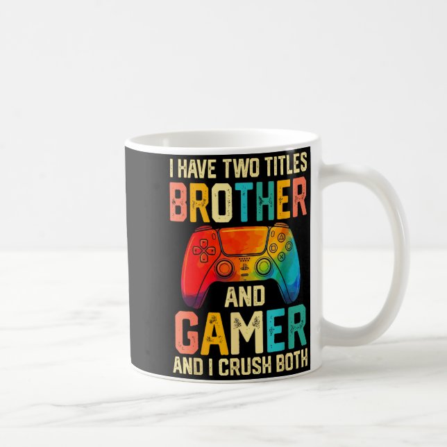 Funny Brother Gamer Graphic Tee Men Boys Teens Vid Kaffemugg (Höger)