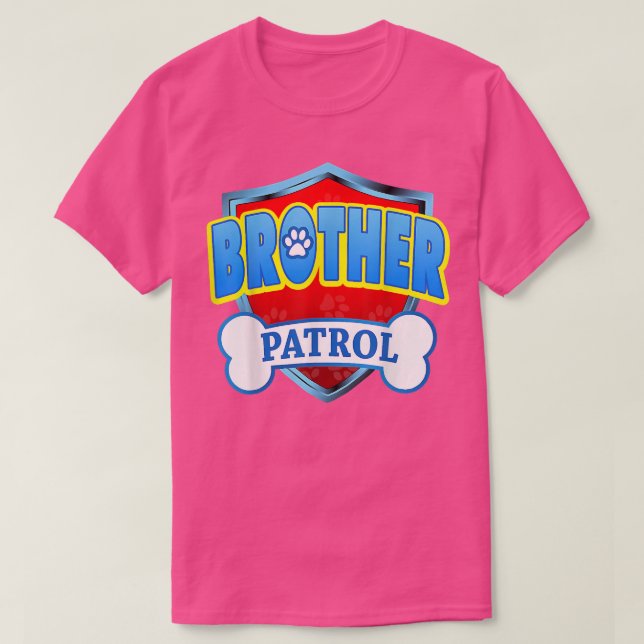 Funny Brother Patrol Mamma, Pappa, För manar kvinn T Shirt (Design framsida)