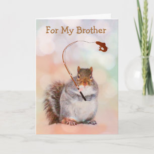 Funny Brother Squirrel Birthday Kort