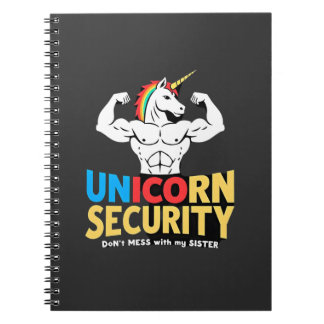Funny Brother Unicorn Security Dont Mess With My S Anteckningsbok