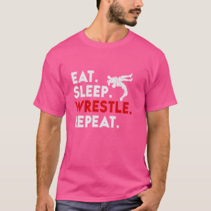 Funny brottning Eat Svilole Upprepat Wrestler T Shirt