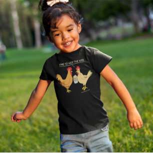 Funny Brown Chicken Påskägg Hunt Tecknad T Shirt