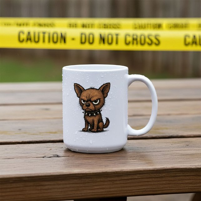 Funny Brown Hund Kaffemugg (guard dog !)