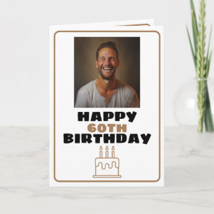 Funny Brown och White Photo Make Birthday Kort