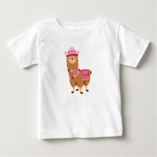 Funny Brown Rosa Valentine Day Llamas T-Shirt