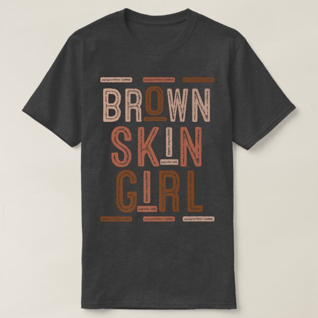 Funny Brown Skin Girl Gift Melanin Queen Juneteen T Shirt (Design framsida)