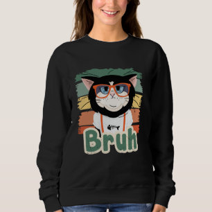 Funny Bruh Cat Meme Shirt för Tonåringar Boys Girl T