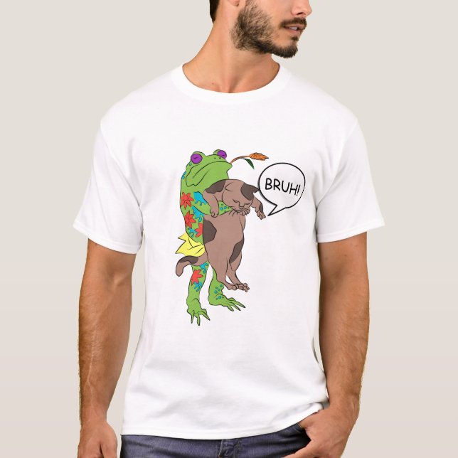 FUNNY BRUH FROG TEE SHIRT (Framsida)