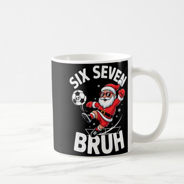 Funny Bruh Soccer Santa 67 Meme Christmas Xmas Paj Kaffemugg (Höger)