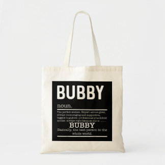 Funny Bubby Definition Grandma Mor Day Gifts Tygkasse