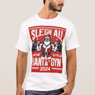 Funny Buff Santa Gym T-Shirt