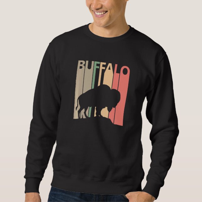 Funny Buffalo Costume Lång Ärmad Tröja (Framsida)