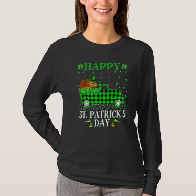 Funny Buffalo Play Grönt Lastbil Armadillo St Patr T Shirt (Framsida)
