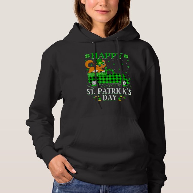 Funny Buffalo Play Grönt Lastbil Cat St Patrick's  T Shirt (Framsida)