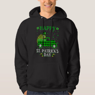 Funny Buffalo Play Grönt Lastbil Chameleon St Patr Hoodie