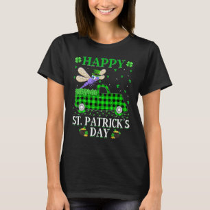 Funny Buffalo Play Grönt Lastbil Dragonfly St Patr T Shirt