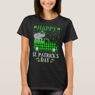 Funny Buffalo Play Grönt Lastbil Elephant St Patri T Shirt