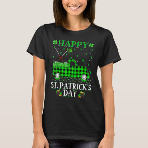 Funny Buffalo Play Grönt Lastbil Hockey St. Patric T Shirt