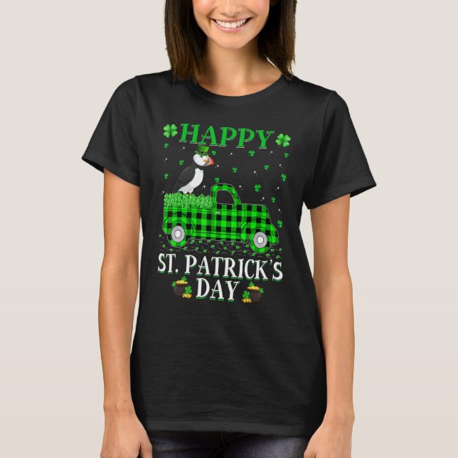 Funny Buffalo Play Grönt Lastbil Puffin Bird St Pa T Shirt (Framsida)