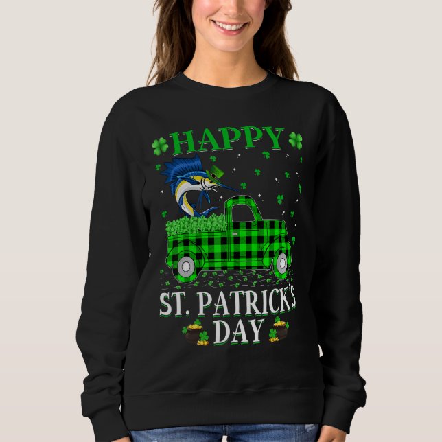 Funny Buffalo Play Grönt Lastbil Sailfish St Patri T Shirt (Framsida)