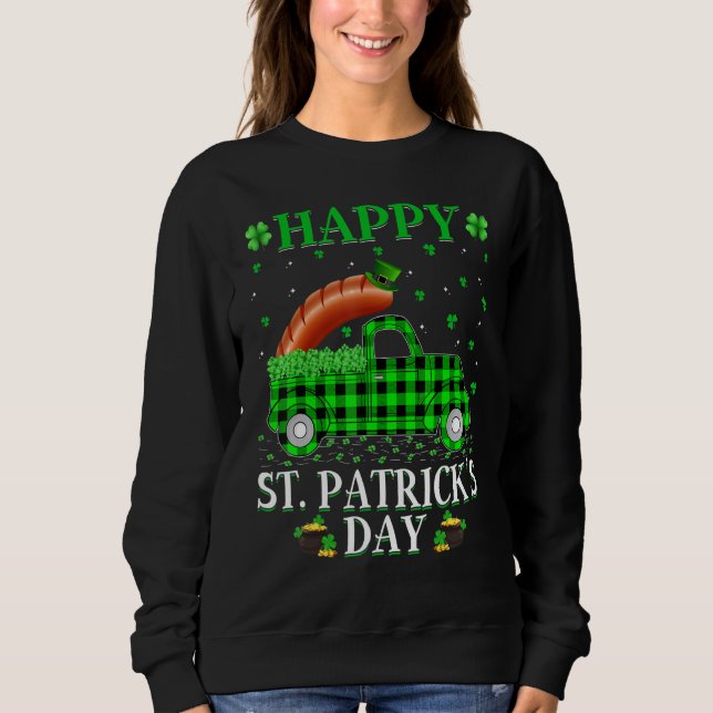 Funny Buffalo Play Grönt Lastbil Sause St Patric T Shirt (Framsida)