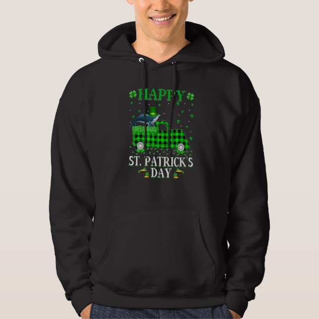 Funny Buffalo Play Grönt Lastbil Sperm Whale St Pa Hoodie (Framsida)