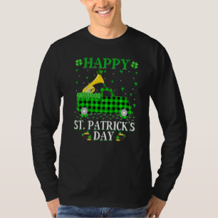 Funny Buffalo Play Grönt Lastbil Tuba St. Patrick' T Shirt