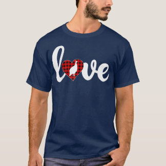 Funny Buffalo Play Kärlek Guinea Fowl Bird Valenti T Shirt