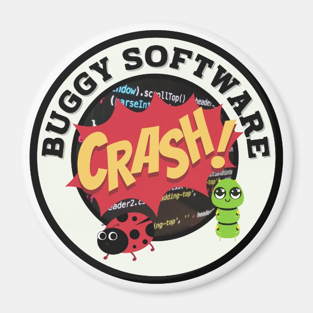 Funny Buggy Software Magnet (Framsidan)
