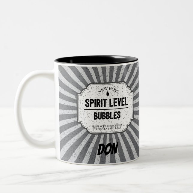 Funny Builder Construction Worker Joke Två-Tonad Mugg (Vänster)