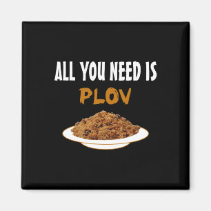 Funny Bukharian Uzbek Food - Plov Älskare Bbq Tee Magnet