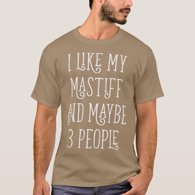 Funny Bull English Neapolitan Fransk Mastiff Hund T Shirt (Framsida)