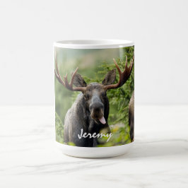 Funny Bull Moose Tunga   Kaffemugg