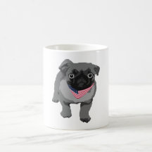 Funny Bulldog American Flagga