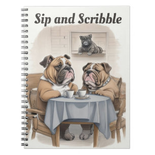 Funny Bulldog Anteckningsbok