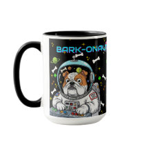 Funny Bulldog "Barkonaut" Space Hund älskare Gift