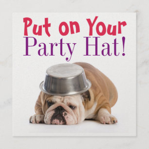 Funny Bulldog Birthday-inbjudan - SRF Inbjudningar