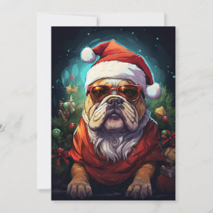 Funny Bulldog-julkort Julkort