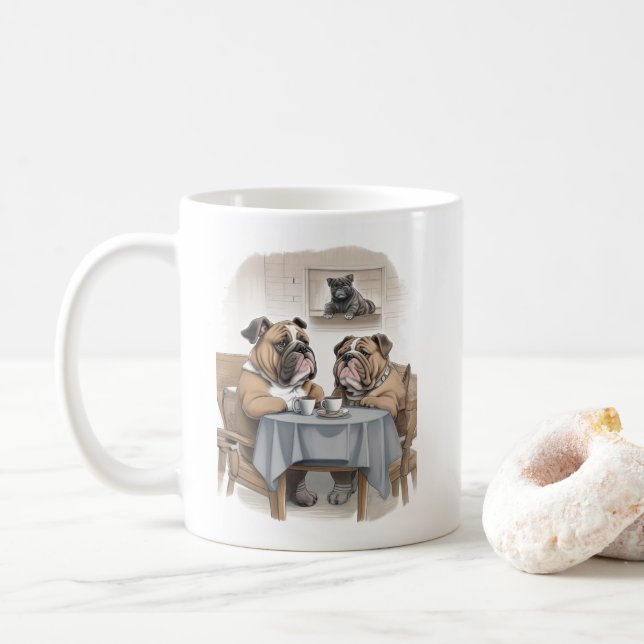 Funny Bulldog Kaffemugg (Med munk)